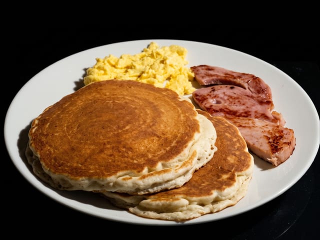 Two Pancakes & Eggs